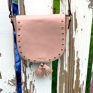 Pale pink, Victoria’s Secret Crossbody gold studs
